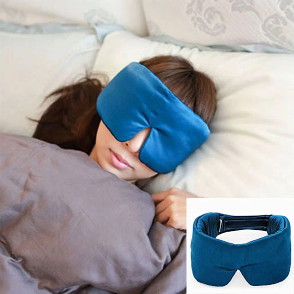 1 шт. натуральный шелк Спящая маска для глаз крышка повязка на глаз повязки тени для век толще здоровье маска для сна повязка на глаза для сна