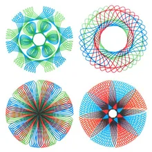 Креативная Четырехцветная волшебная доска для рисования, многоцелевой шаблон для рисования, линейка, Обучающие канцелярские принадлежности, постоянно меняющиеся