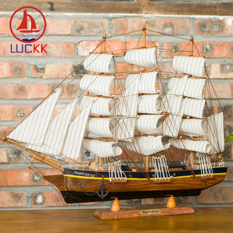 LUCKK 60 см Ретро деревянная модель фигурки современный дом внутренняя отделка