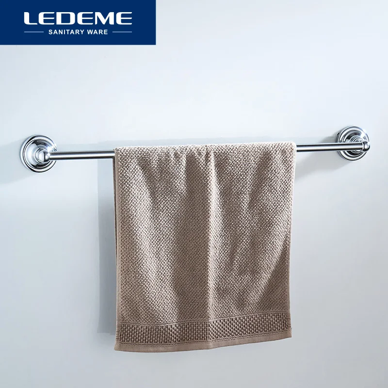 Günstig LEDEME Handtuch Bar Wand Berg Zink Verchromt Handtuch Bars 645mm Bad Zubehör Halter Poliert Bad Hardware L1401