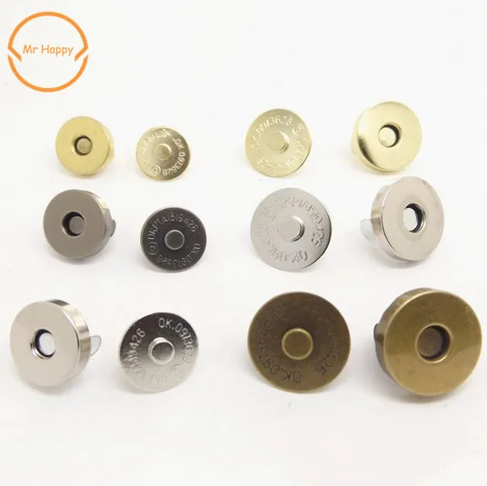 

10/14/18mm 10pcs/lot 4Colour DIY raccessories lady bags Magnetic button clasp Magnet Suction Purse buckle Clothing buttons