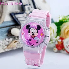 2015 new fashion boys girls silicone digital watch for kids mickey minnie cartoon watch for children