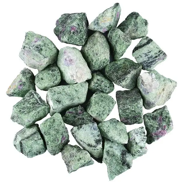 TUMBEELLUW 1lb(460 г) натуральный кристалл кварца необработанный камень, необработанные камни неправильной формы для кабирования, кувырки, резки, лапидария - Цвет: Ruby in Fuchsite