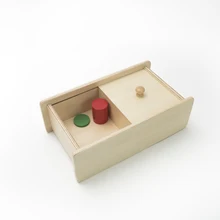Caja Con Tapa Deslizante Kids Bebé de Juguete De Madera Montessori de Aprendizaje Preescolar Educación Formación Brinquedos Juguets