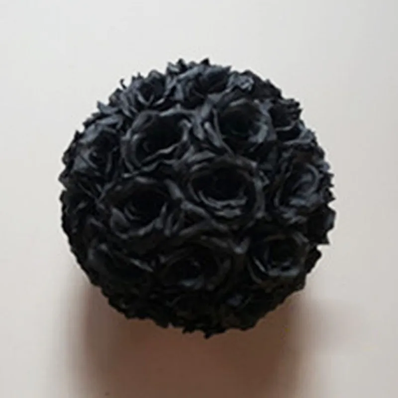 Black flower ball decor