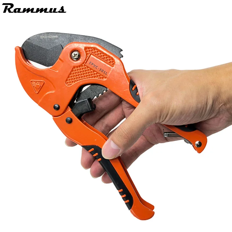 

PVC Pipe Cutter 42mm Aluminum Alloy Body Ratchet Scissors Tube Cutter PVC/PU/PP/PE Hose Cutting Hand Tools Useful Convenient
