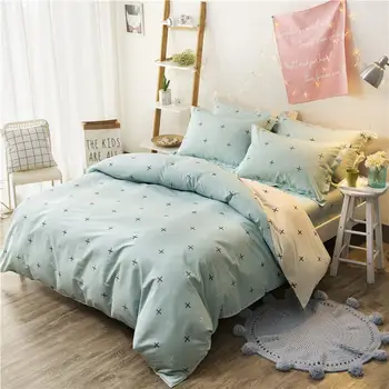 

140/160X200cm Fitted sheet Duvet cover Bed set Twin Queen King size Bedding sets Cotton Bed sheet Bed cover set parrure de lit