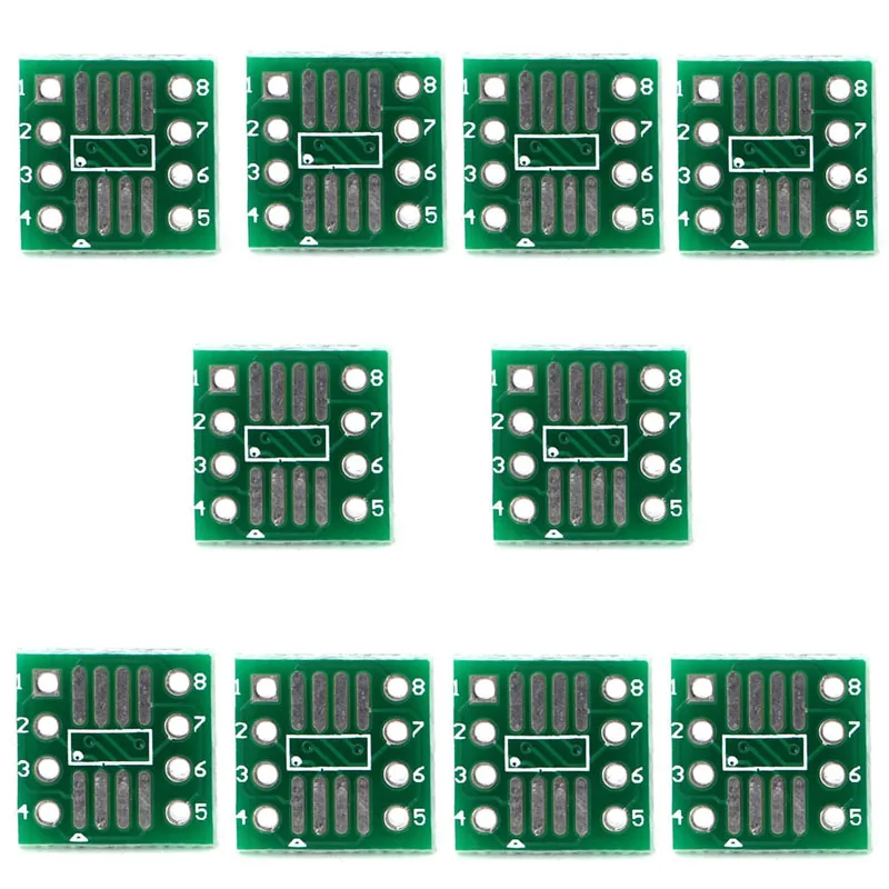 

10Pcs SOP8 SSOP8 TSSOP8 to DIP8 Adapter Converter PCB Board