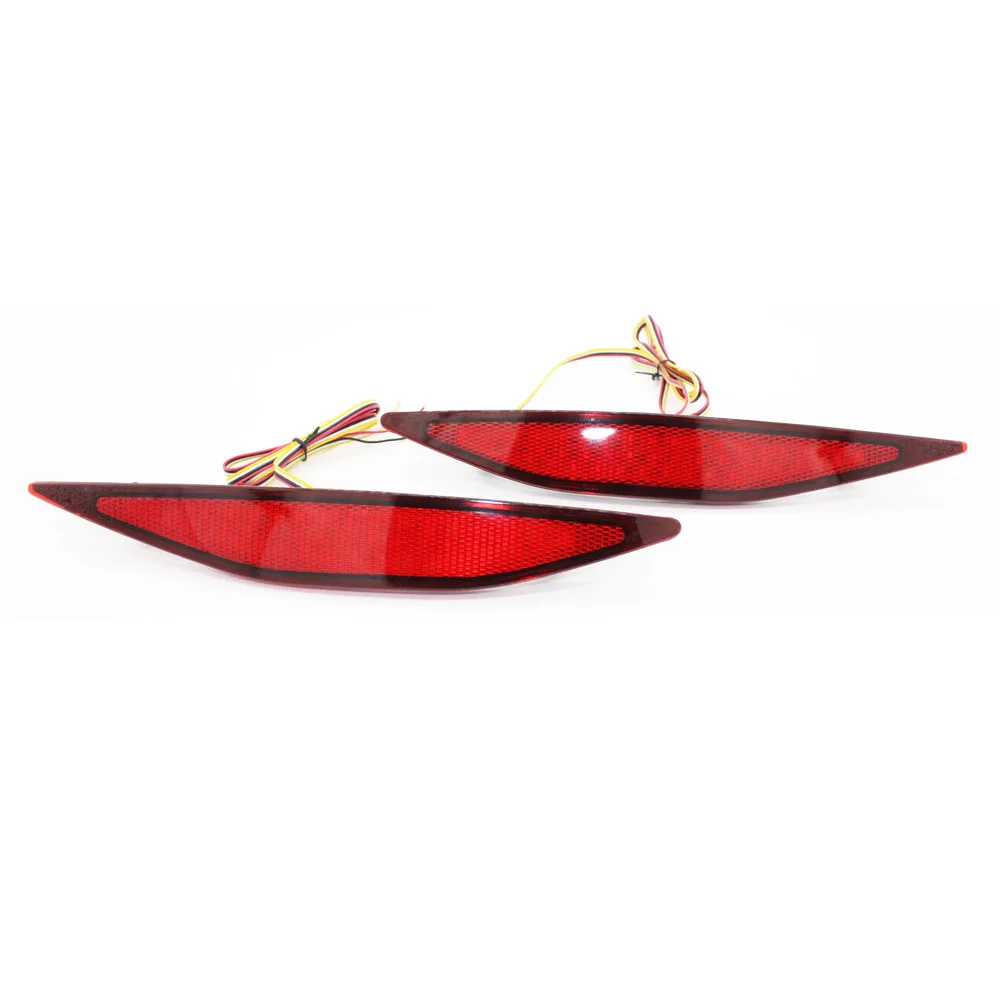 2 PCS New Car Styling Warning Parking Warning 12V Rear Bumper Reflector Light Red LED Tail