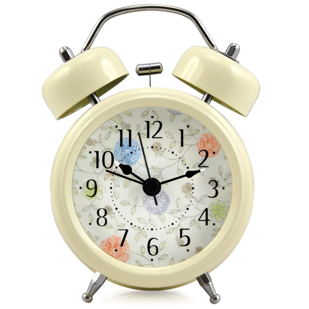 

RETRO STYLE DOUBLE BELL ALARM CLOCK TRADITIONAL BEDSIDE LOUD WITH LIGHT