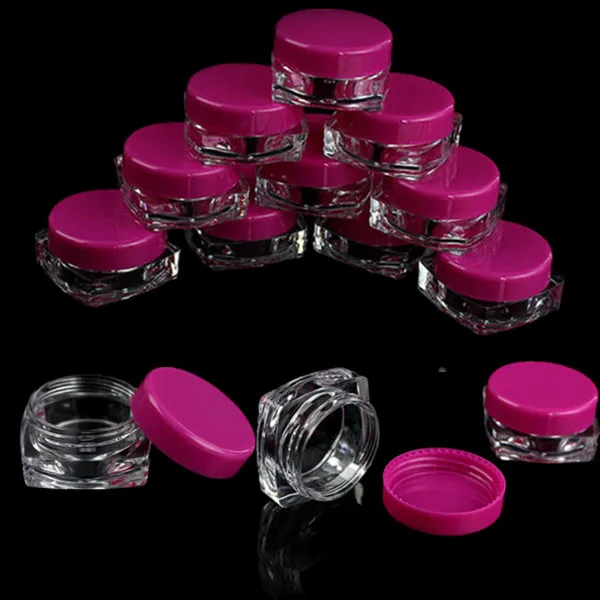 

New 10Pcs Cosmetic Empty Jar Pot Eyeshadow Makeup Face Cream Lip Balm Container Bo