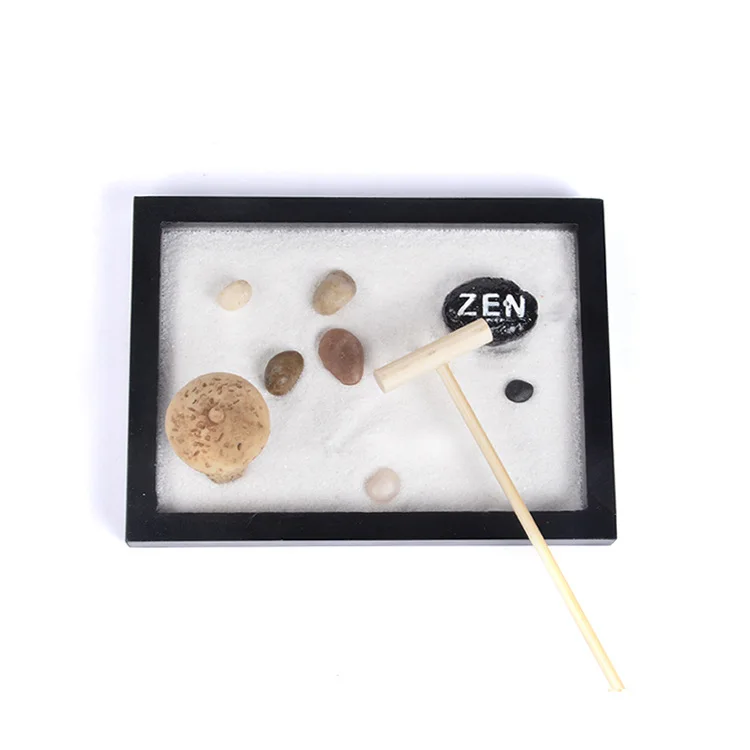 

Buddha Statue Zen Garden Sand Meditation Peaceful Relax Decoration Set Spiritual Buddha Incense Burner Feng Shui Yoga Decor