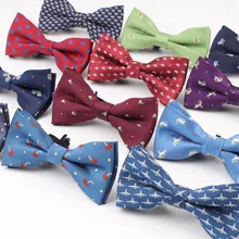 Novo estilo xadrez crianças bowtie polester bowties bebê criança crianças clássico animal de estimação listrado borboleta gravata borboleta elk bicicleta guarda-chuva cão carro(China)