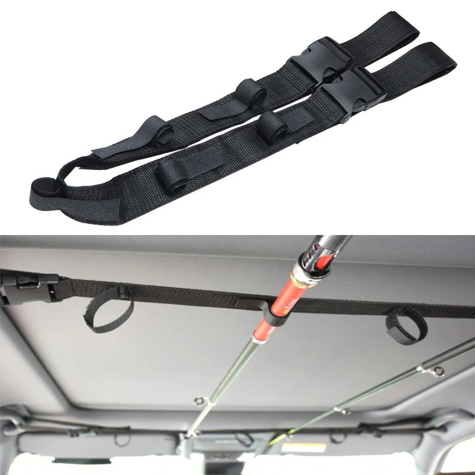 

Fishing Rod Saver Vehicle Rod Carrier Rod Holder Belt Strap With Tie Suspenders Wrap Fishing Tackle Boxes Tools Box Accessories