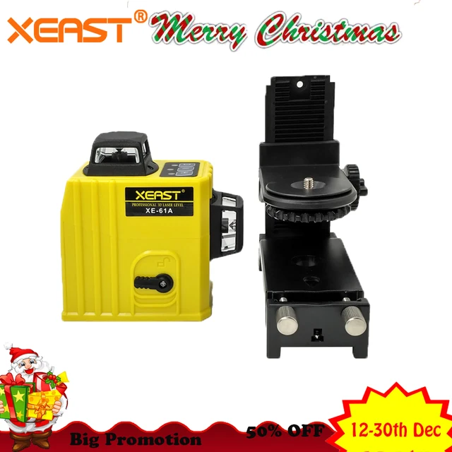 Cheap XEAST XE-61A 12 lines laser level 360 Self-leveling Cross Line 3D Laser Level Red Beam adjustable accuracy shipping from Russian Cheap XEAST XE-61A 12 lines laser level 360 Self-leveling Cross Line 3D Laser Level Red Beam adjustable accuracy shipping from Russian