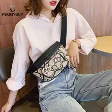 Змеиный принт из лоскутов из искусственной кожи поясная сумка для женщин маленький кожаный Змеиный поясной пакет модная женская поясная сумка сумки на плече на груди