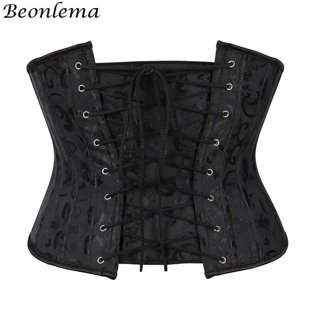 Beonlema-corsé bustier de entrenamiento de cintura de hueso de acero para mujer, ropa gótica Steampunk, corsés negros, cinturón, corsé que adelgaza Beonlema-corsé bustier de entrenamiento de cintura de hueso de acero para mujer, ropa gótica Steampunk, corsés negros, cinturón, corsé que adelgaza