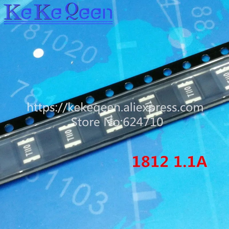 1000 PÇS LOTE PTC FUSÍVEL 1812 0.1A