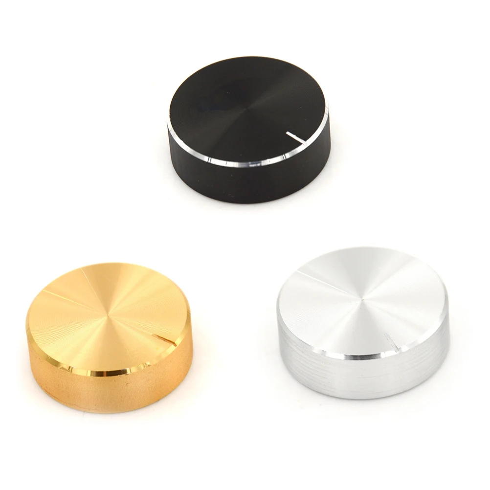 1PCS Silver Black Gold Solid Fashion Aluminum Potentiometer Knob For DAC CD DVD Turntable Tube Amplifier Speaker Volume Control |