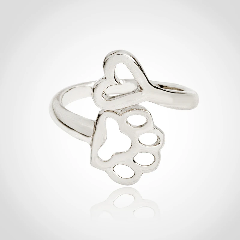 

E003 Double Dog Paw Ring