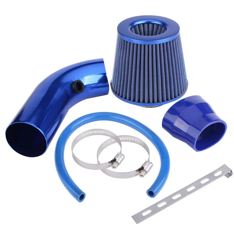 Clamp Accessories Blue Air Intake Kit Pipe Diameter 3/" Cold Air Intake Filter