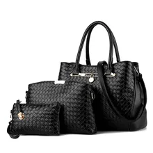 2017 bolso de la manera bolso portátil bolsas de tela escocesa de las mujeres de un hombro cruzada cuerpo bolsa imagen piezas conjunto