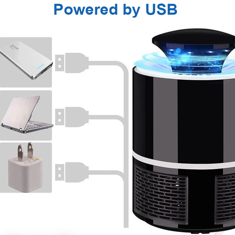 Светодиодный DC5V с питанием от мух Электрический москитный светильник, устройство для уничтожения насекомых usb, москитный убийца, электрическая лампа, световая ловушка