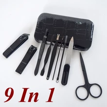 9 в 1 модный из нержавеющей стали ручной ноготь для ногтей кусачки для ногтей инструменты триммер для пальцев ног брелок для ключей машинка для стрижки ногтей