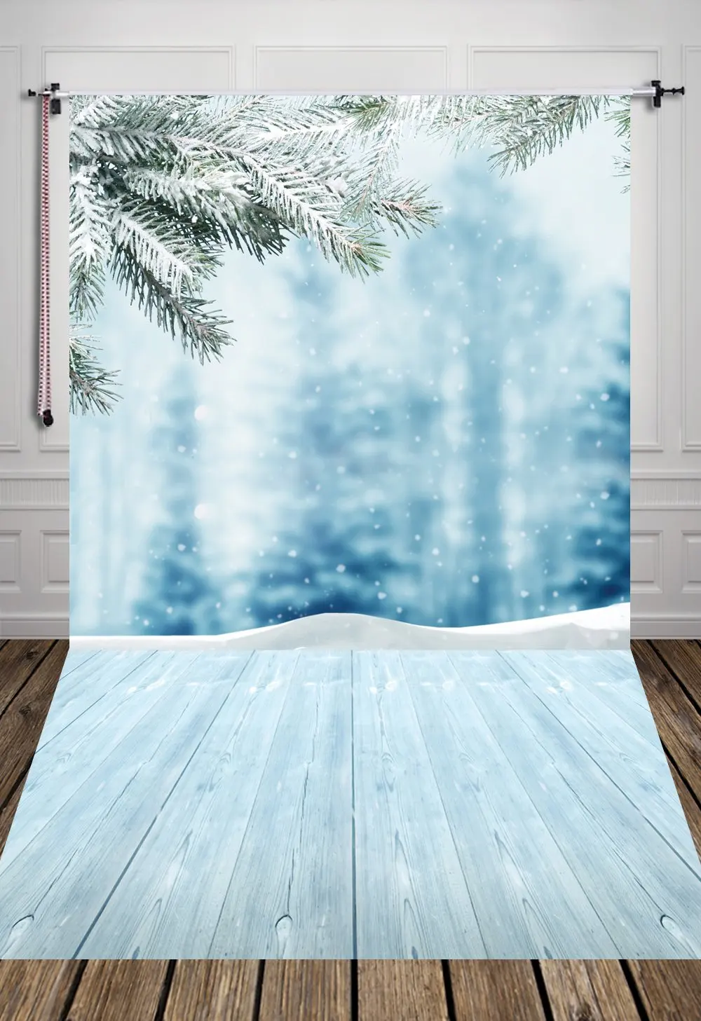 

5x7ft Winter snow forest Christmas Photography Photo Backdrop