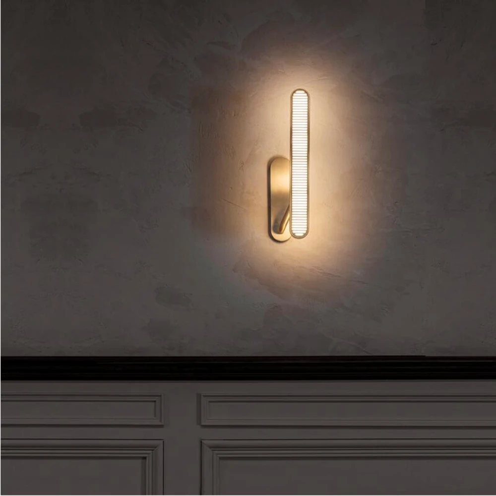 Американский латунный настенный светильник, художественное современное оформление отеля, светодиодный светильник, Роскошные Настенные светильники для спальни