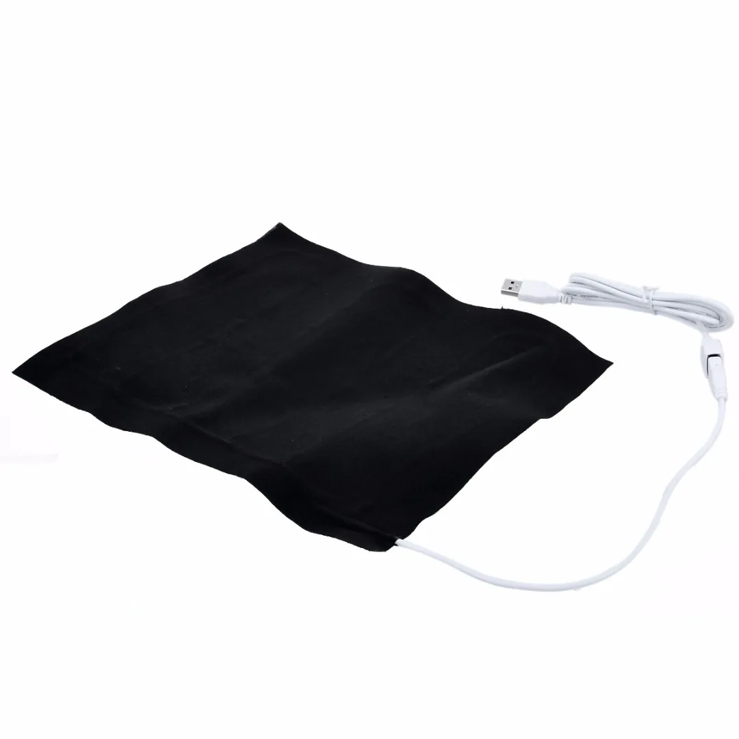 New 5V USB Electric Heating Pad Carbon Fiber Cloth Heater Pad Heating Element for Pet Belt Warmer 50 Celsius Degree Hot
