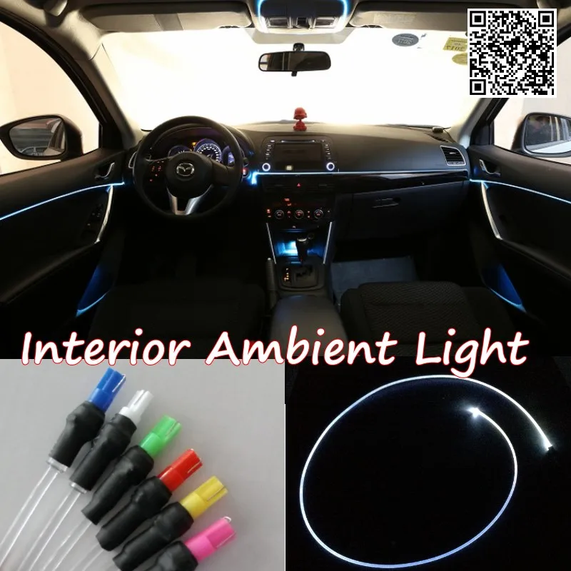 Image For FIAT Panda 169 319 2003 2012 Car Interior Ambient Light Panel illumination For Car Inside Cool Strip Light Optic Fiber Band