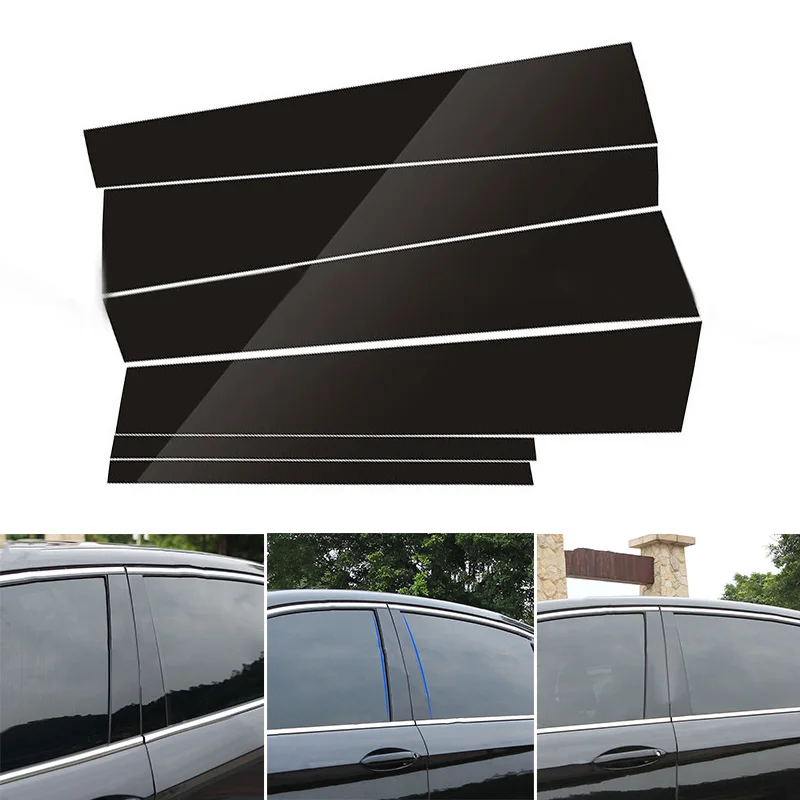 

6pcs Mirror Effect Window Center Pillar Cover Stickers For Honda 9th Generation Accord Sedan 2013-2017 B Pillar Stickers