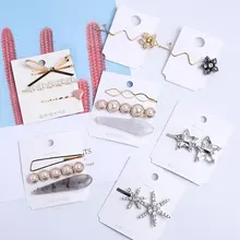 Жемчужная заколка для женщин и девочек, аксессуары для укладки волос со стразами, заколки для волос, корейские заколки для волос