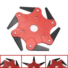 6 Blade Grass Trimmer Head Weed Brush Cutting Head Easy Cutting Garden 180 Degrees Rotatable Accessories