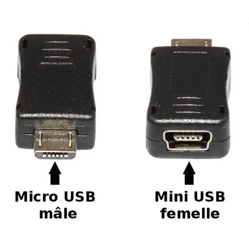 Mini USB 5 Булавки женские Micro USB Мужской адаптер данных Зарядное устройство конвертер Connector