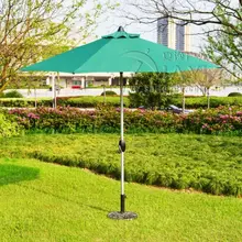2.7 meter type 2 brushed aluminum outdoor sun umbrella patio covers garden parasol sunshade ( no base ) t 2 7 meter steel iron promotion patio sun umbrella garden parasol sunshade outdoor furniture covers no stone base