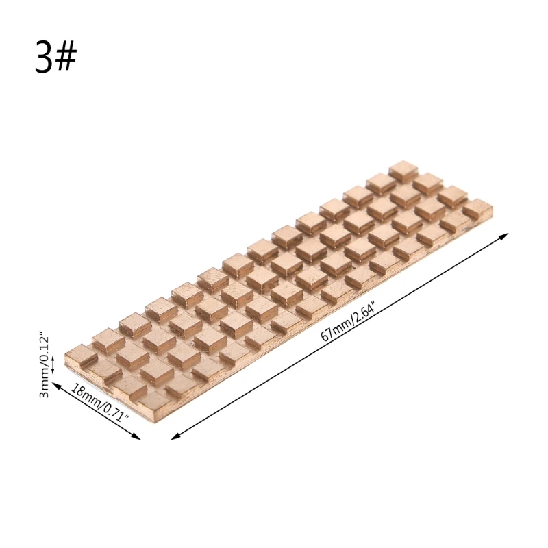 Copper Heatsink Thermal Conductive Adhesive For M 2 NGFF 2280 PCI E NVME SSD 3