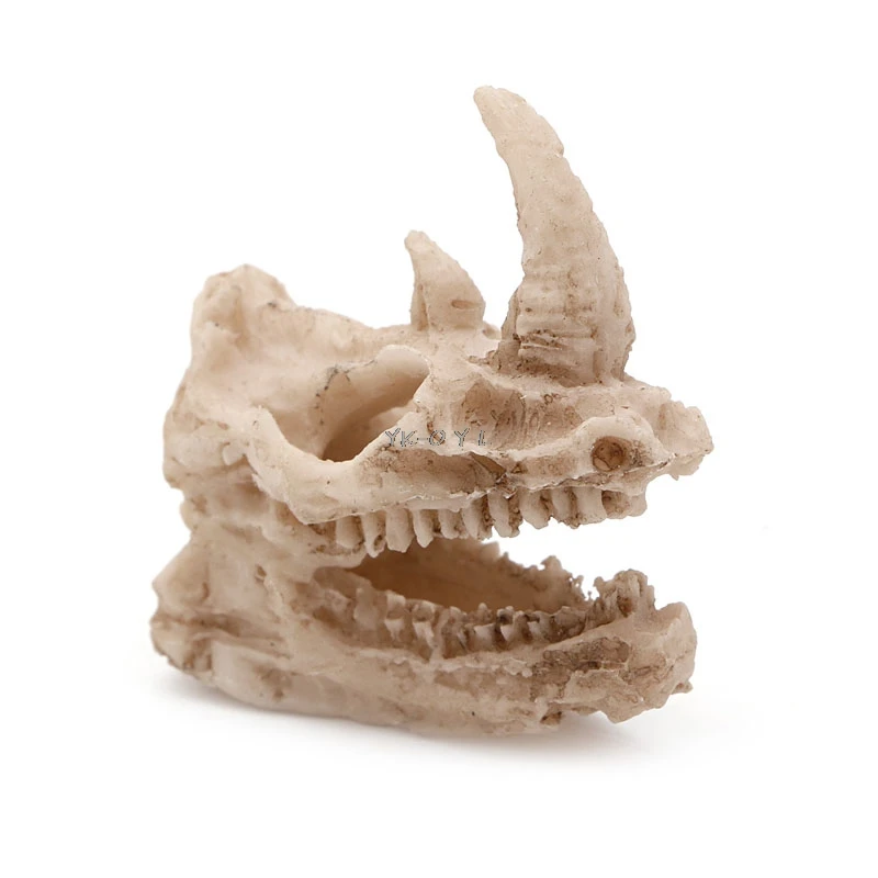 Смола носорог череп рыбы Декор Танк украшение аквариума ландшафтный дизайн