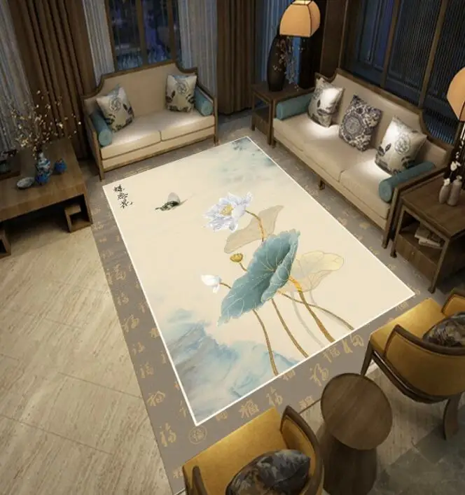 

New Chinese style living room tea table carpet modern simple sofa rectangular study bedroom full bedside free shipping