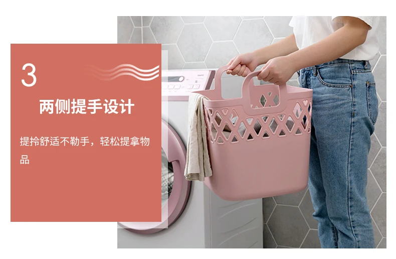 Квадратная пустотелая корзина для ванной комнаты, корзина для белья, пластиковая корзина для хранения одежды, корзина для хранения грязной одежды wx9211522