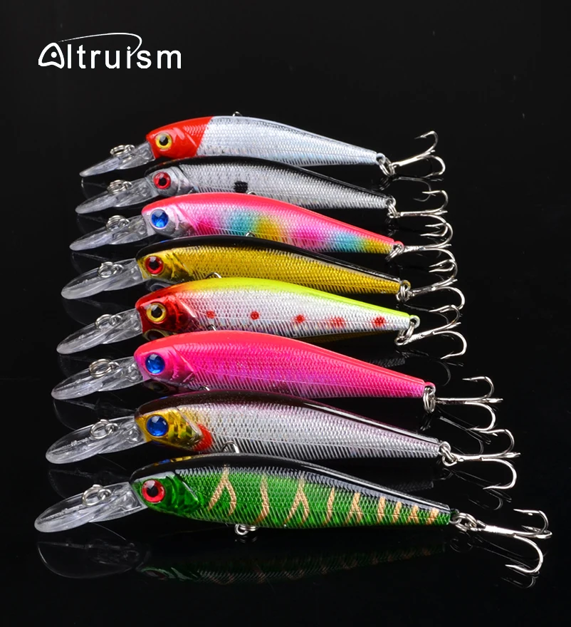 8 pcs/lot Altruism high quality topwater hard saltwater fishing lures