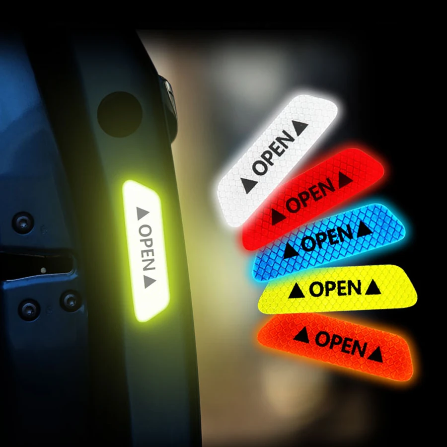 

Car Door Stickers Warning Mark Reflective Tape Auto Accessories for Kia Rio K2 3 Ceed Sportage Mazda 3 5 6 Cx-5 Volvo Xc60 S60