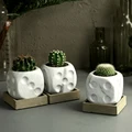 Würfel concret garten pflanzer formen zement blumentopf form sukkulenten topf formen-in Backformen aus Heim und Garten bei
