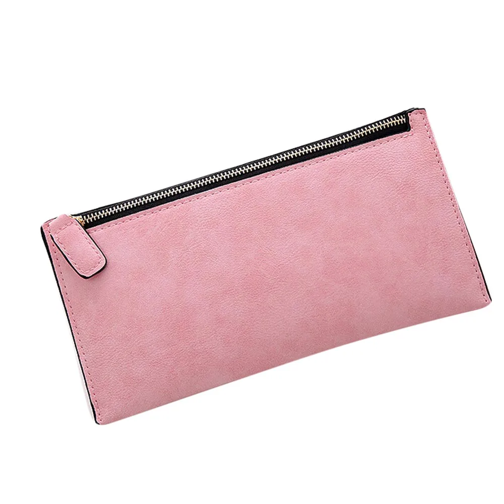 

Fashion Women Leather Zipper Wallet Clutch Card Holder Purse Lady Long Handbag Vintage Women Coin Purse