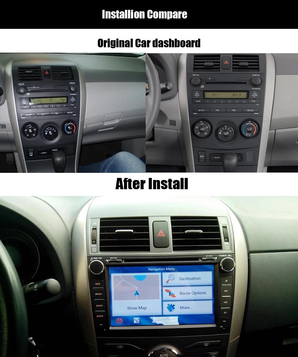 Автомагнитола Krando 2 din Android 9 0 gps для toyota corolla 2006 2011 dvd плеер навигация