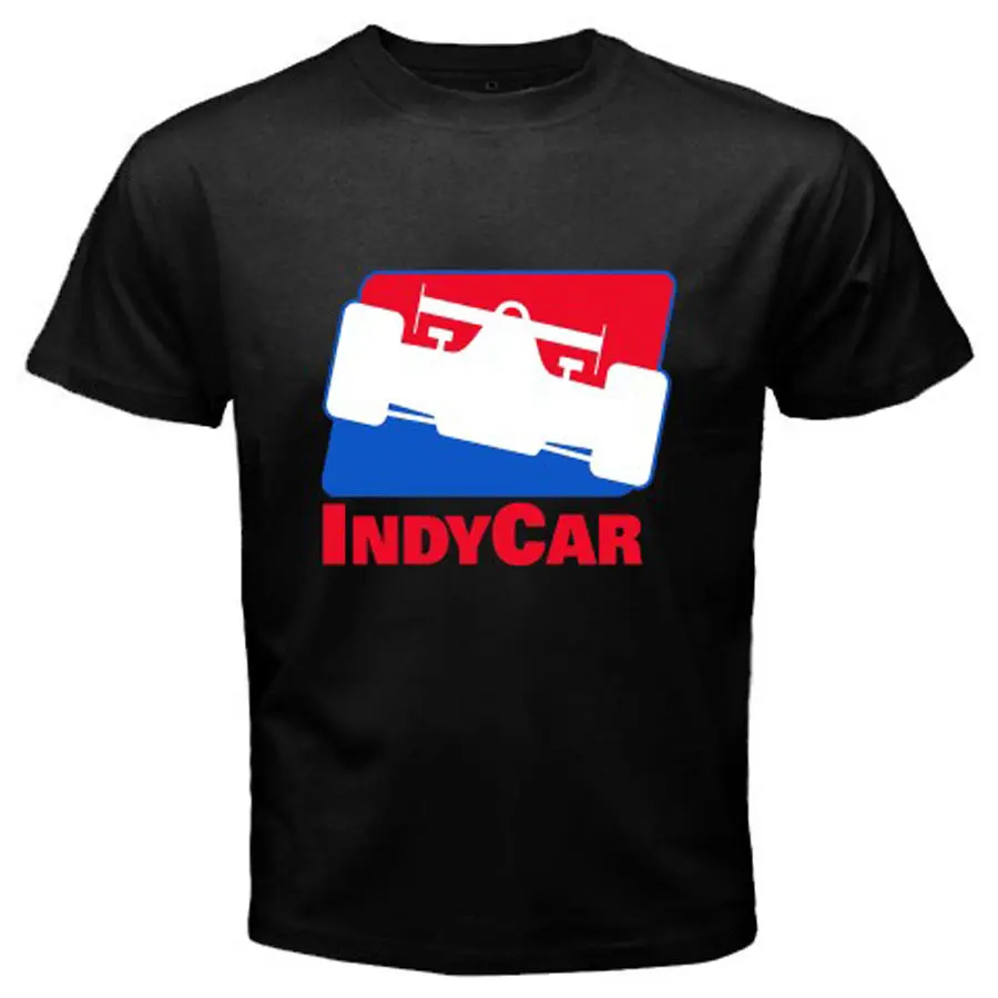 INDYCAR Indy Racing League Logo Индианаполис Мужская Черная Футболка размер S до 3XL летняя футболка с круглым вырезом Бесплатная доставка дешевая