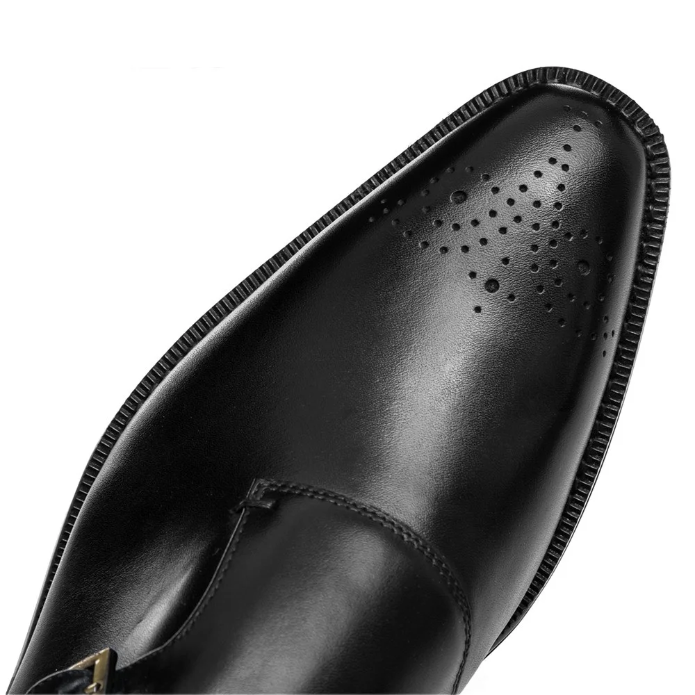 Goodyear Welt/коричневые/черные модельные туфли на выпускной для мальчиков; деловые туфли из натуральной кожи с ремешками; мужские туфли для жениха