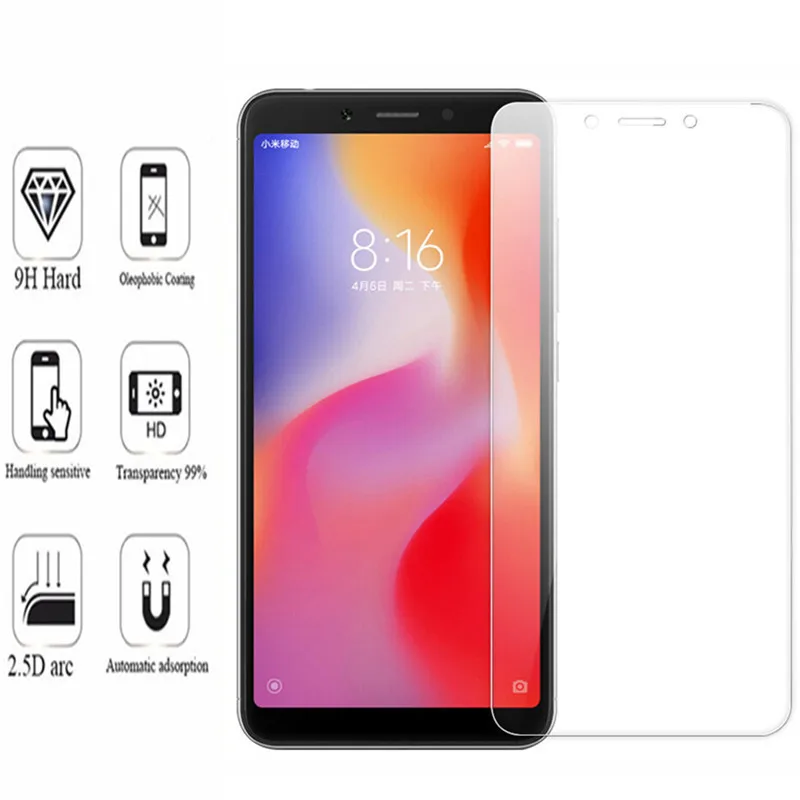 Защитное закаленное стекло 2.5D для Xiaomi Redmi 6 Защита экрана Readmi 6a стеклянная пленка