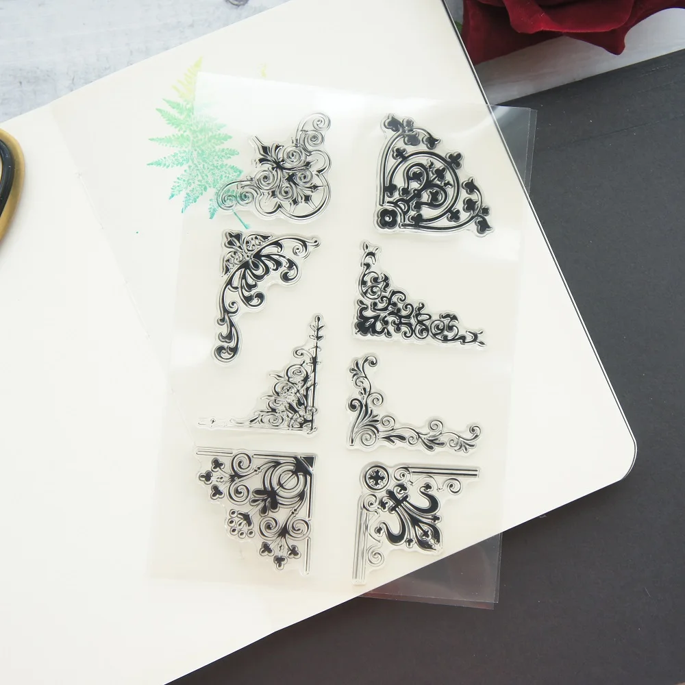 

Half Frame Patterns Design Clear Transparent Stamp Silicone Stamps As Scrapbooking Decoration DIY Card Paper Gift Use